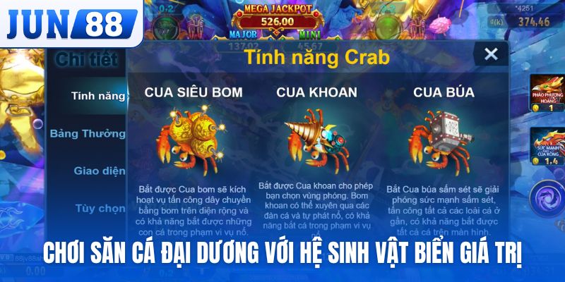 Chơi săn cá đại dương với hệ sinh vật biển giá trị