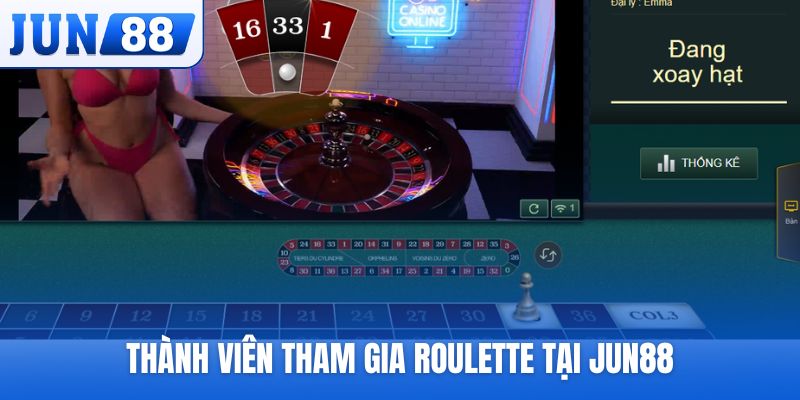Thành viên tham gia roulette tại Jun88