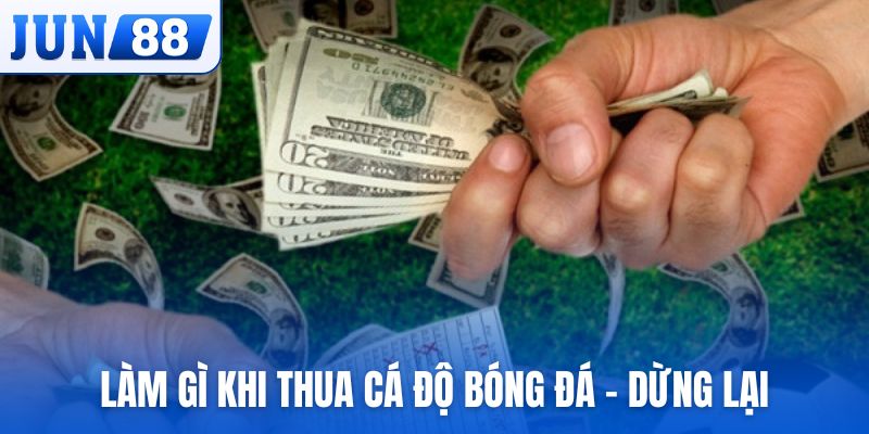 Bước đầu tiên của kế hoạch làm gì khi thua cá độ bóng đá là dừng lại